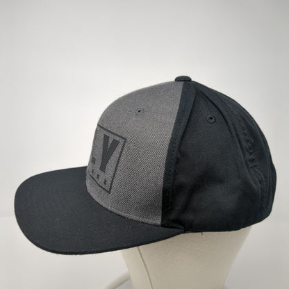 Fly Racing Snapback Hat Black One Size Adjustable Vented Holes 6 Panel