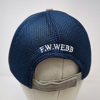 F.W. Webb PurePro Baseball Cap Beige Blue OSFM Mesh Strapback Embroidered Hat