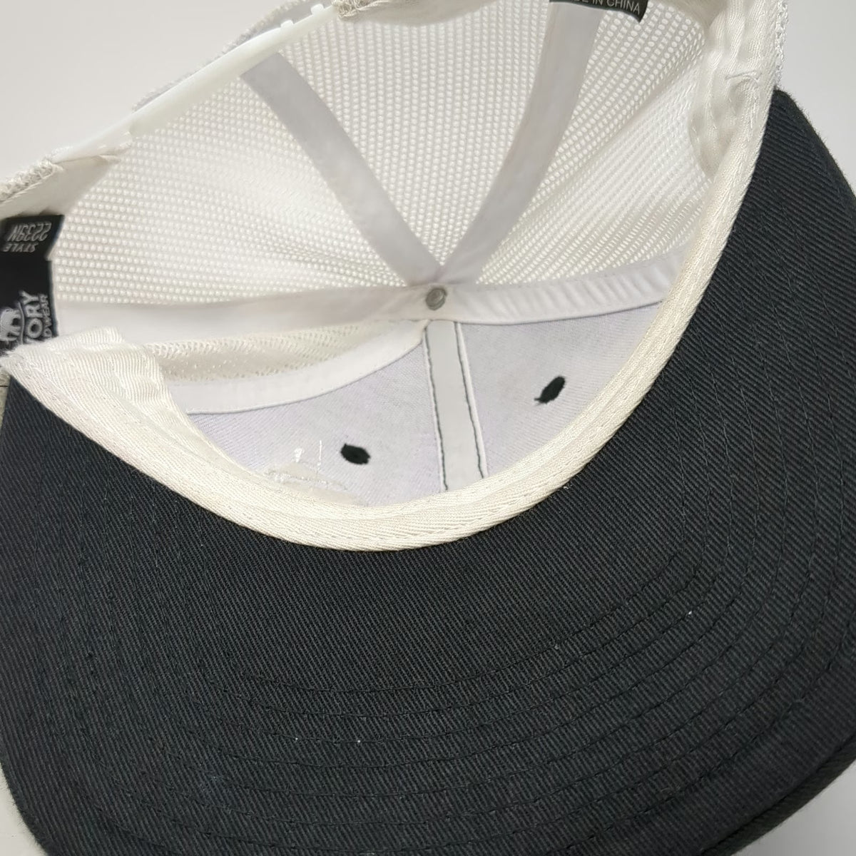 Ivory Headwear Builders FirstSource Trucker Hat Black OSFM Mesh Logo Snapback