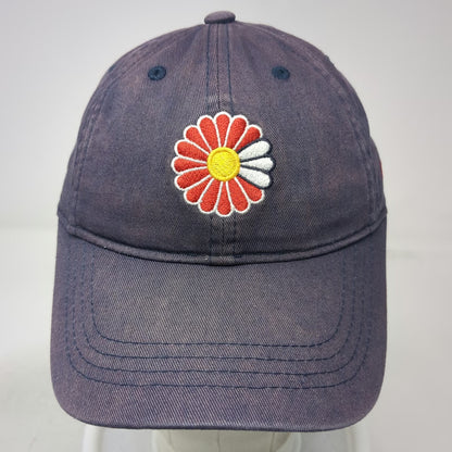 Aksels Baseball Cap Blue One Size Flower Logo Slideback Hat Red Yellow White