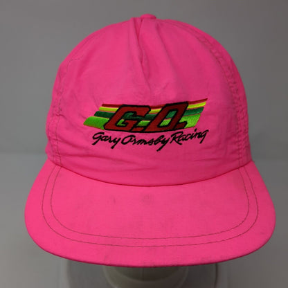 G.O. Gary Ormsby Racing Slideback Hat Pink One Size Leather Strap