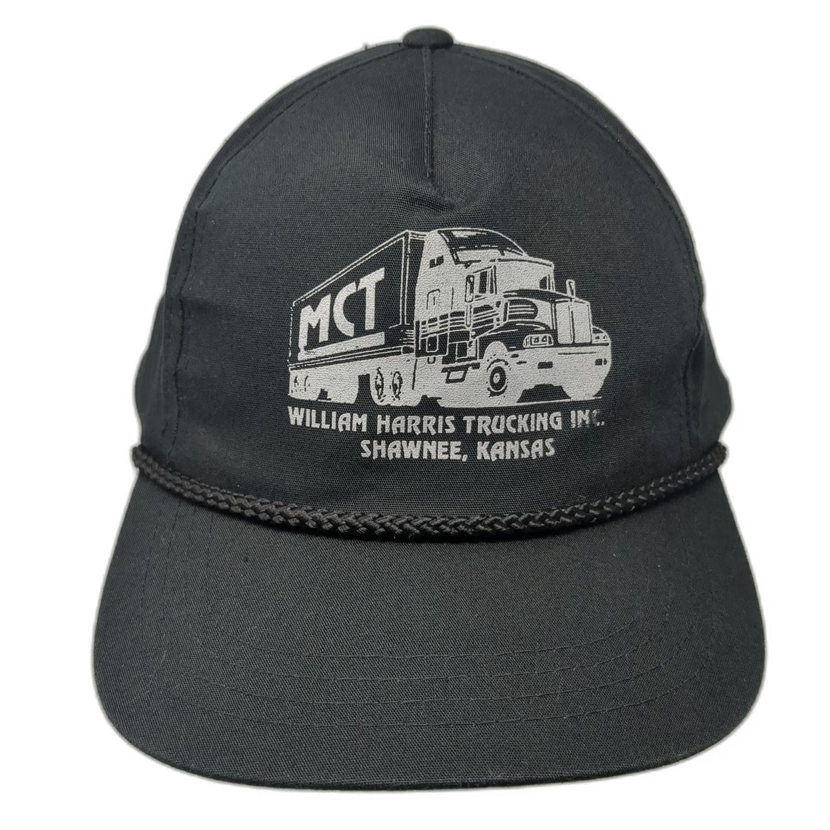 Yupoong 5 Panel Black One Size William Harris Trucking Rope Snapback Kansas Hat