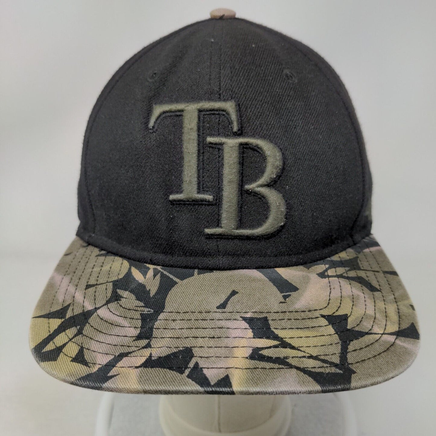 Tampa Bay Rays Snapback Hat Floral Pattern Black OS Embroidered '47 Brand MLB