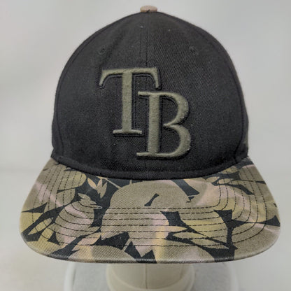 Tampa Bay Rays Snapback Hat Floral Pattern Black OS Embroidered '47 Brand MLB