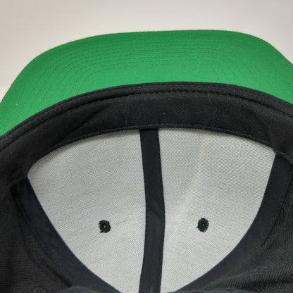 Yupoong Snapback Black One Size Hockey Night In New England Leather Patch Hat