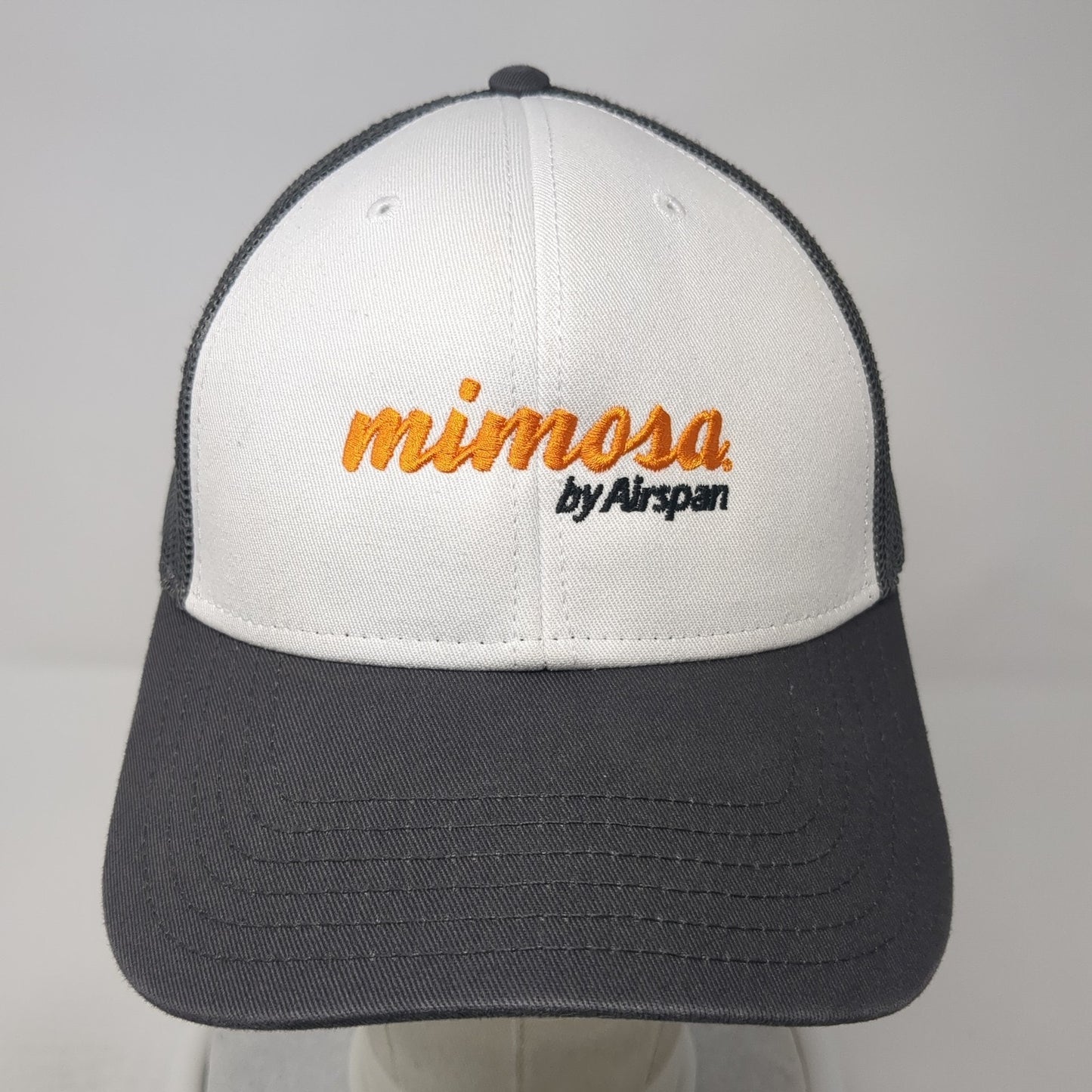 Mimosa by Airspan Snapback Trucker Hat Gray One Size Mesh Back Cap America
