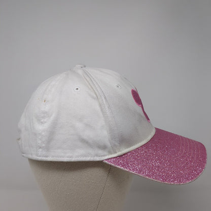 Disney Minnie Mouse Strapback Baseball Cap Multicolor One Size Glitter 6 Panel