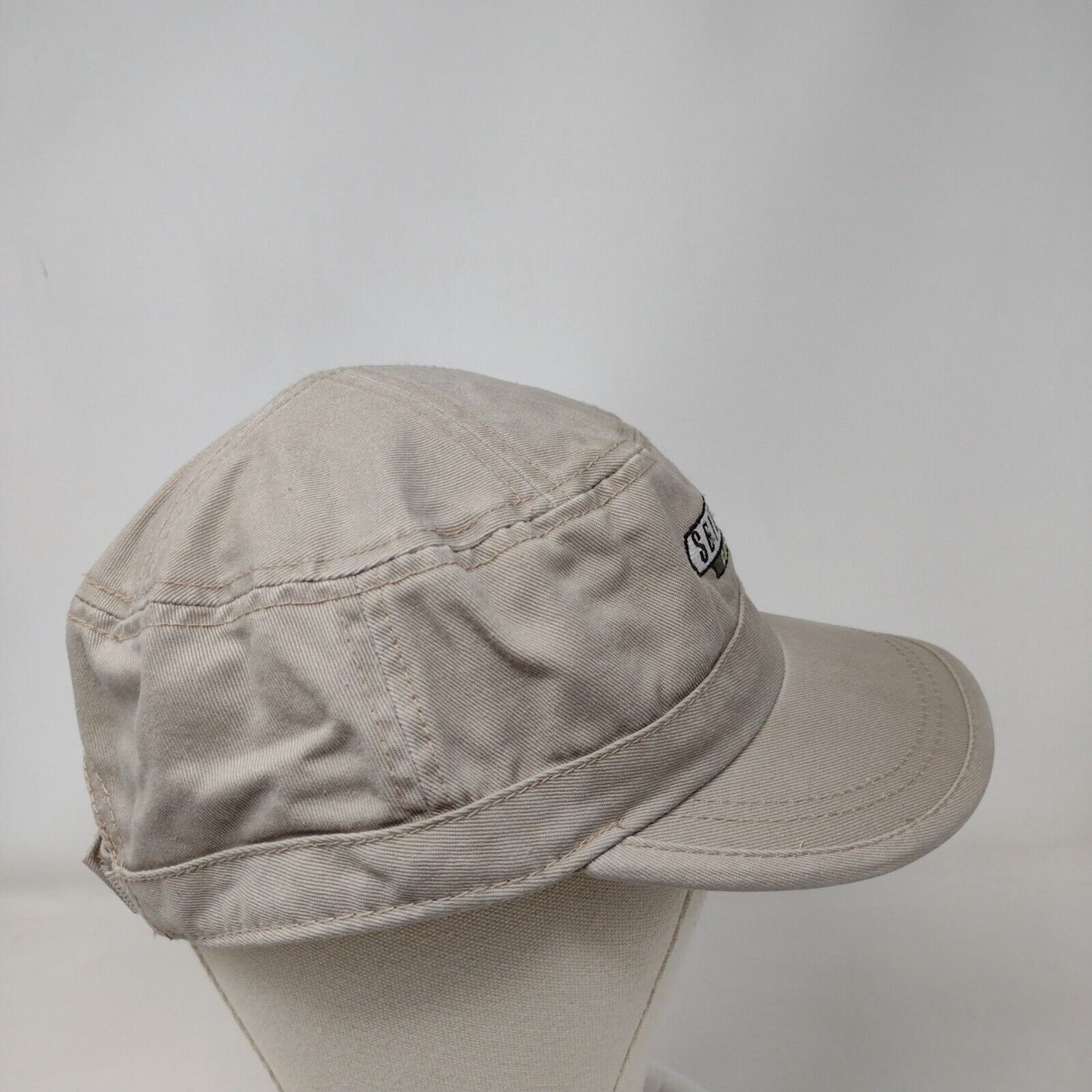 Seven Feathers Casino Resort Strapback Cadet Army Cap Tan OS Adjustable Cotton