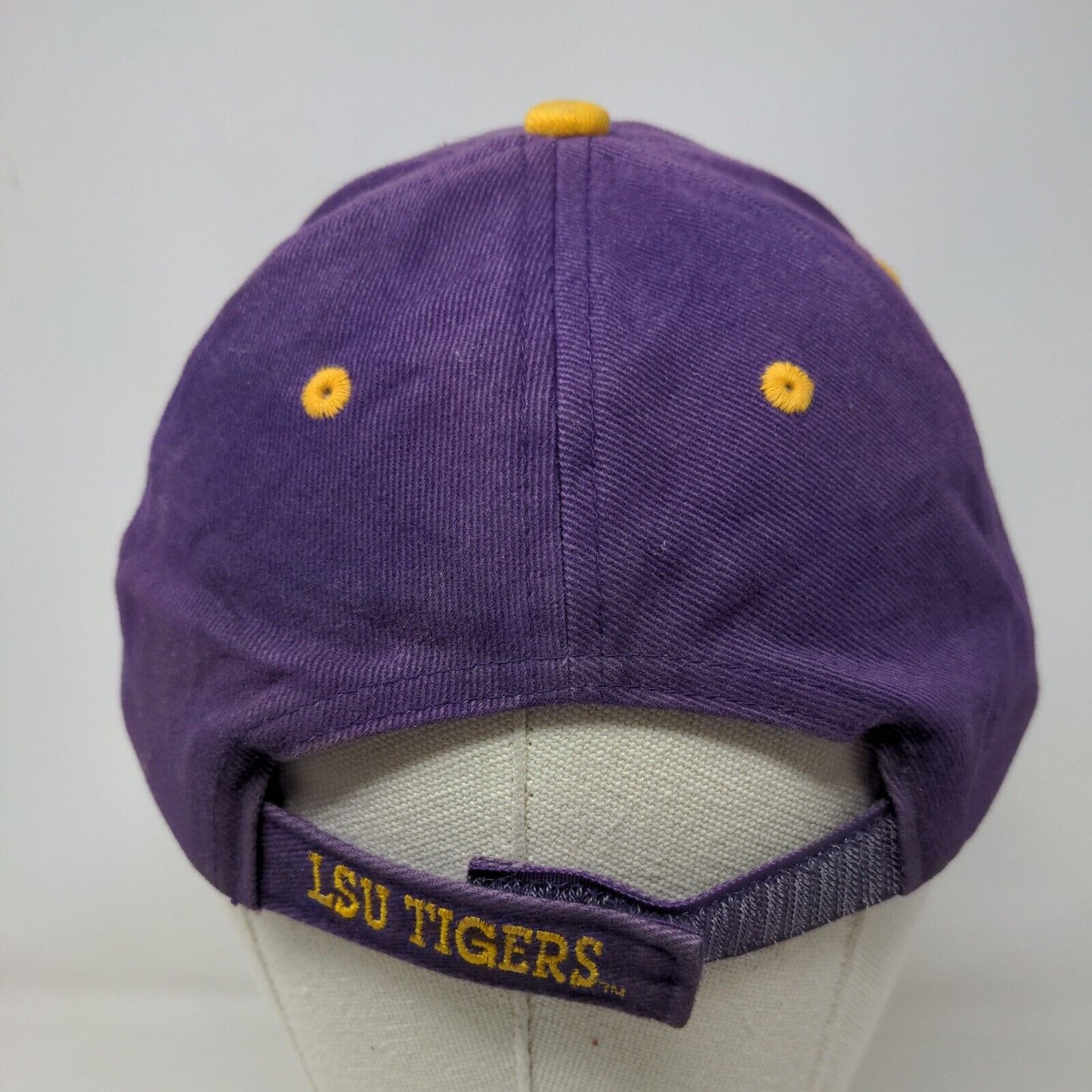 Signatures Men's Strapback Hat Purple OSFM Embroidered LSU Tigers Logo