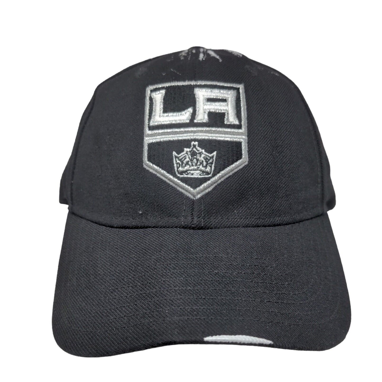 Reebok Men's NHL Strapback Hat Black OSFA Embroidered LA Kings Logo Polyester