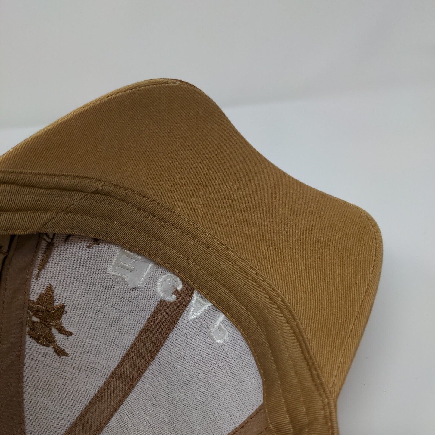 Eicap Strapback Hat Tan OSFA Embroidered Dri-Duck Wildlife Series