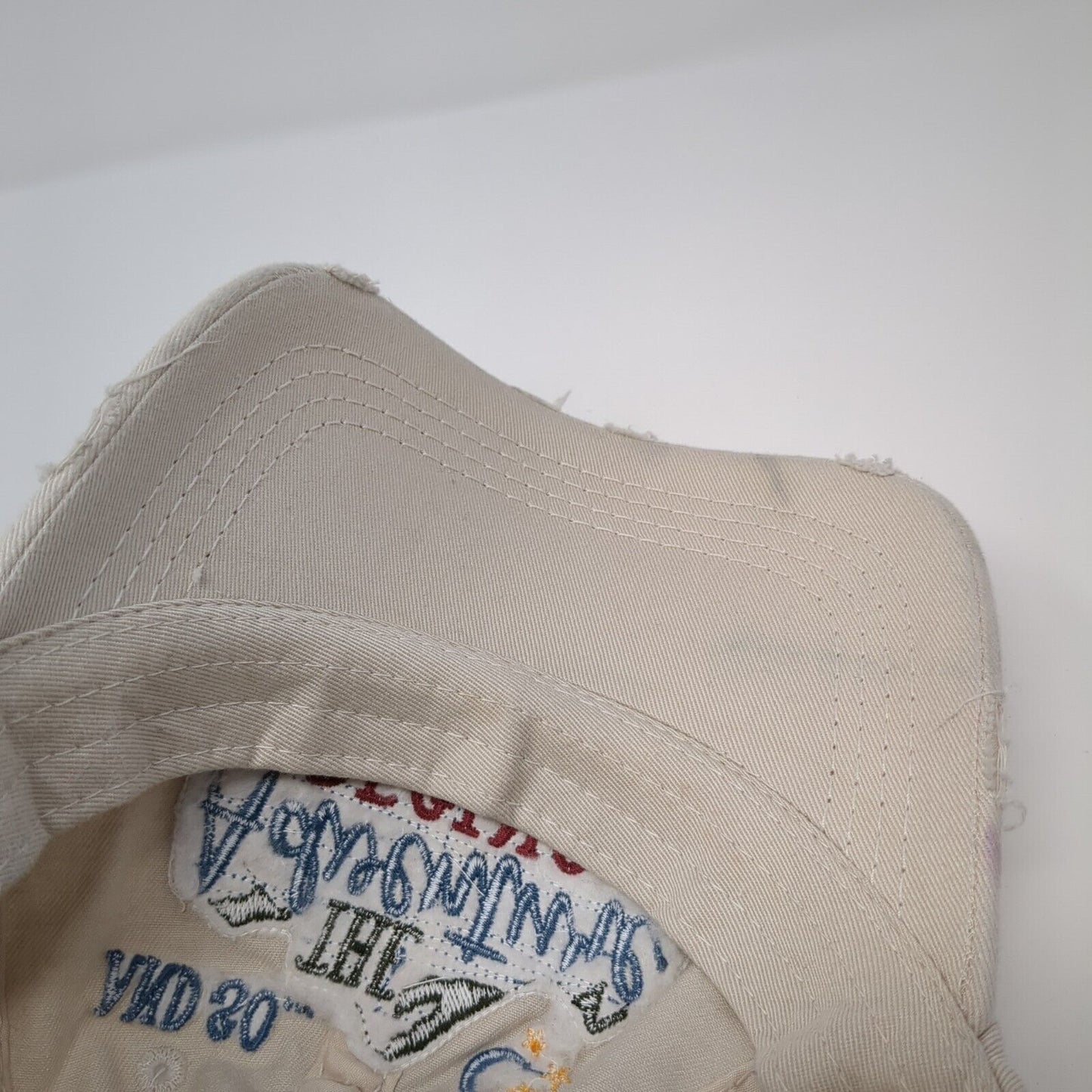The Adventure Begins Strapback Hat Tan OS Adjustable Distressed KB ETHOS Vintage
