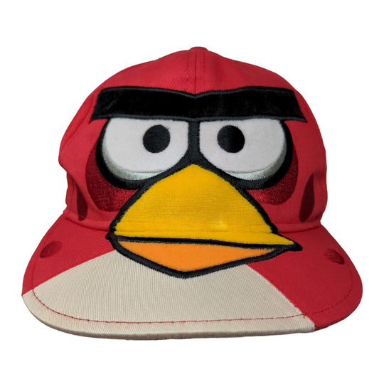 Angry Birds Boy's Snapback Hat Red OS Embroidered Face Logo 2011 100% Cotton