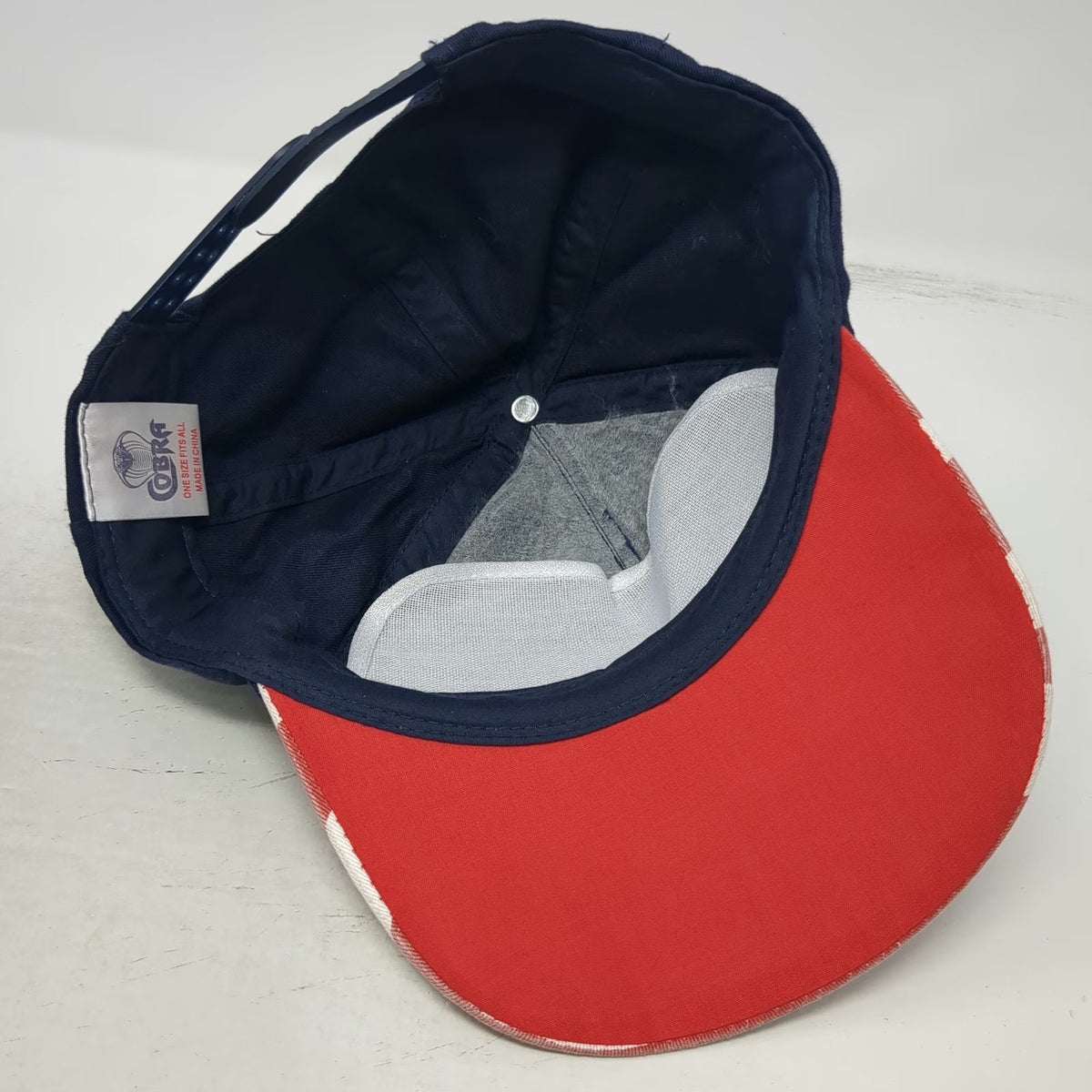 Cobra 5 Panel Blue Red White One Size Snapback Hat Arkansas Interstate Logo