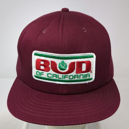 Snapback Red White Green One Size Trucker Hat Bud of California Patch Cotton