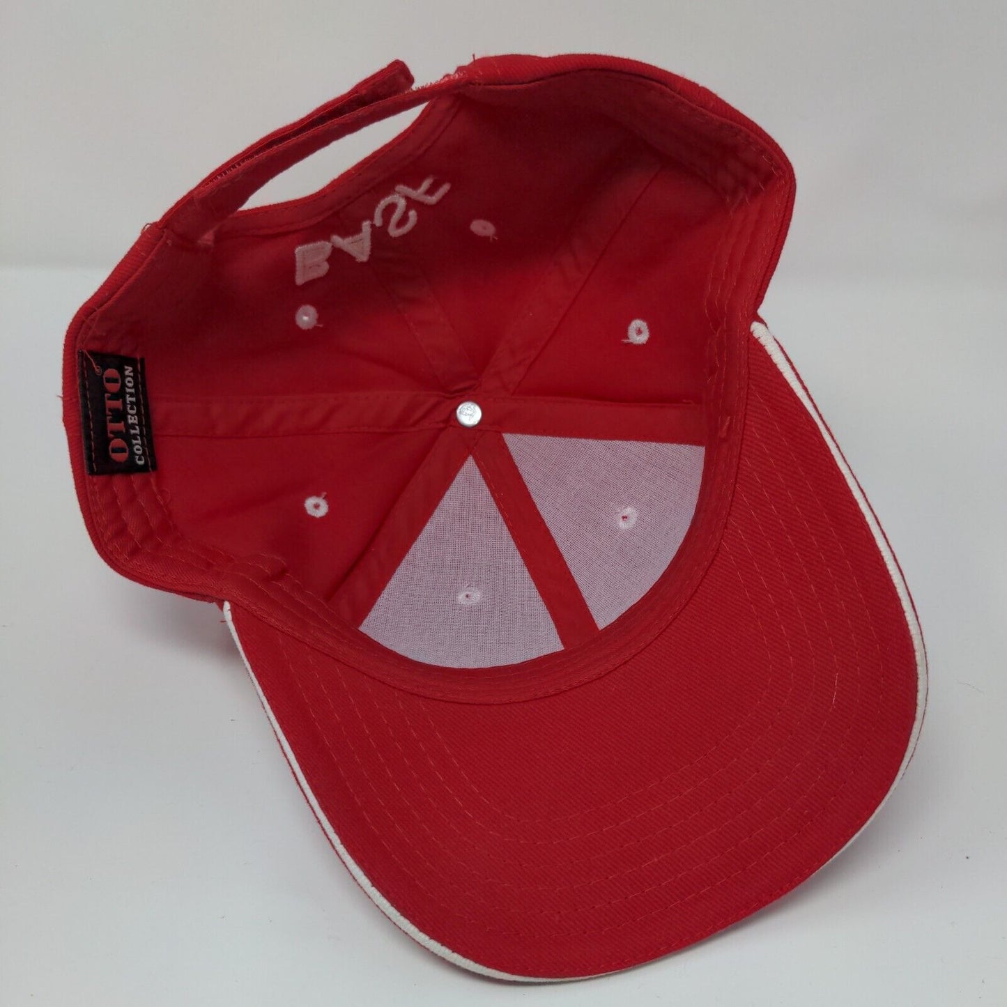 Priaxor BASF Strapback Hat Red OSFM Solid Embroidered Otto Collection