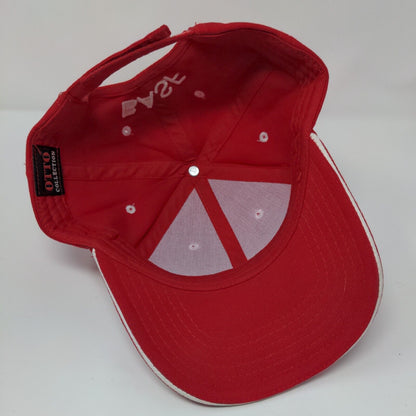 Priaxor BASF Strapback Hat Red OSFM Solid Embroidered Otto Collection