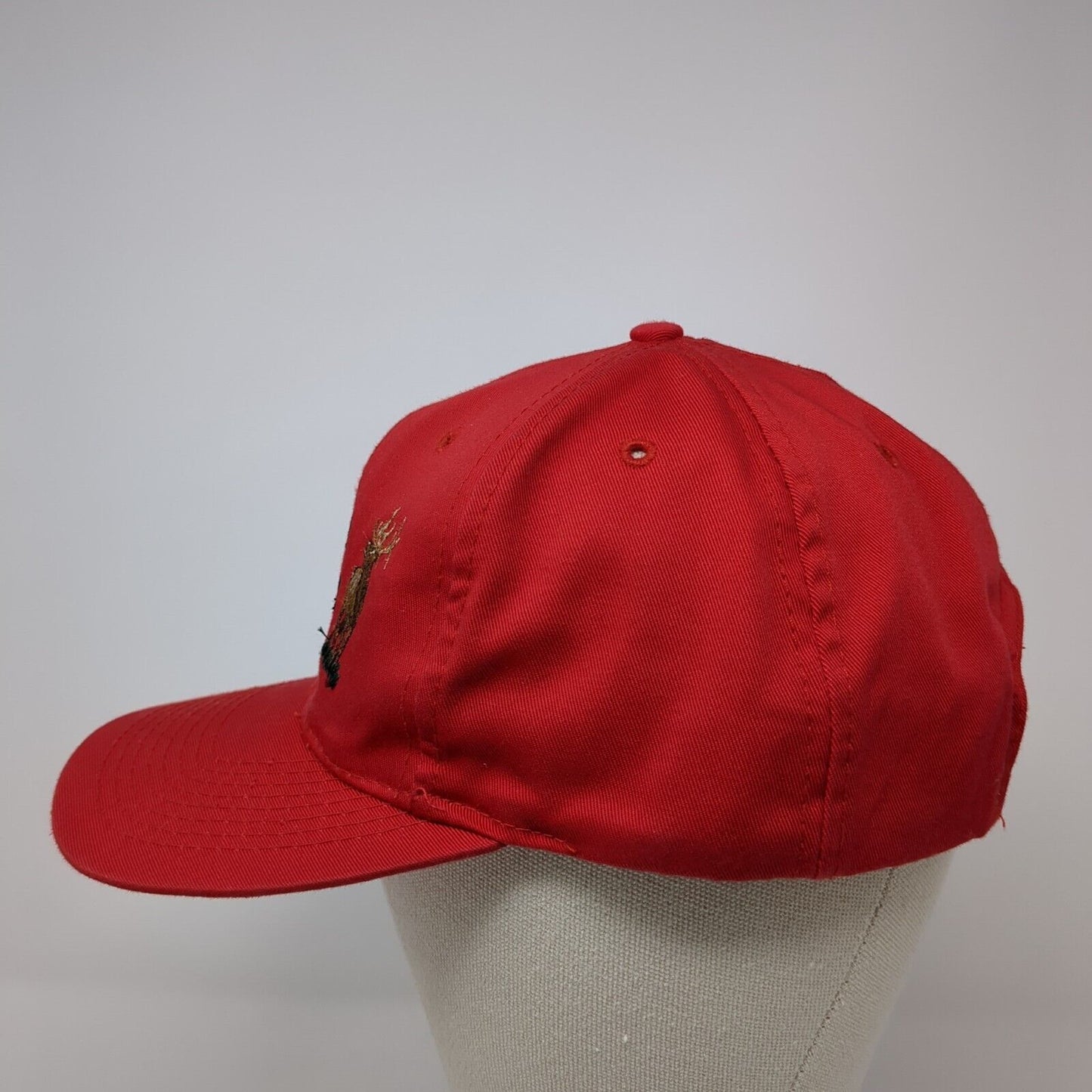 Deadwood Outfitters LLC Snapback Hat Red One Size Adjustable Embroidered Otto