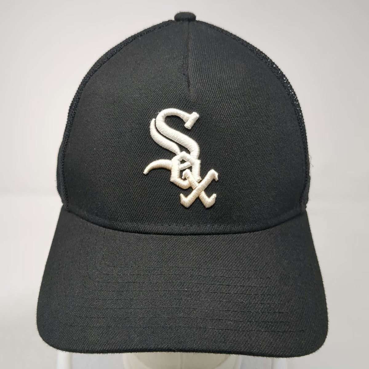 Chicago White Sox MLB New Era Trucker Hat Black OSFM Snapback Mesh 9FORTY Hat