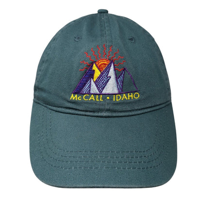 McCall Idaho Mountain Slideback Hat Green One Size Adjustable Ace USA