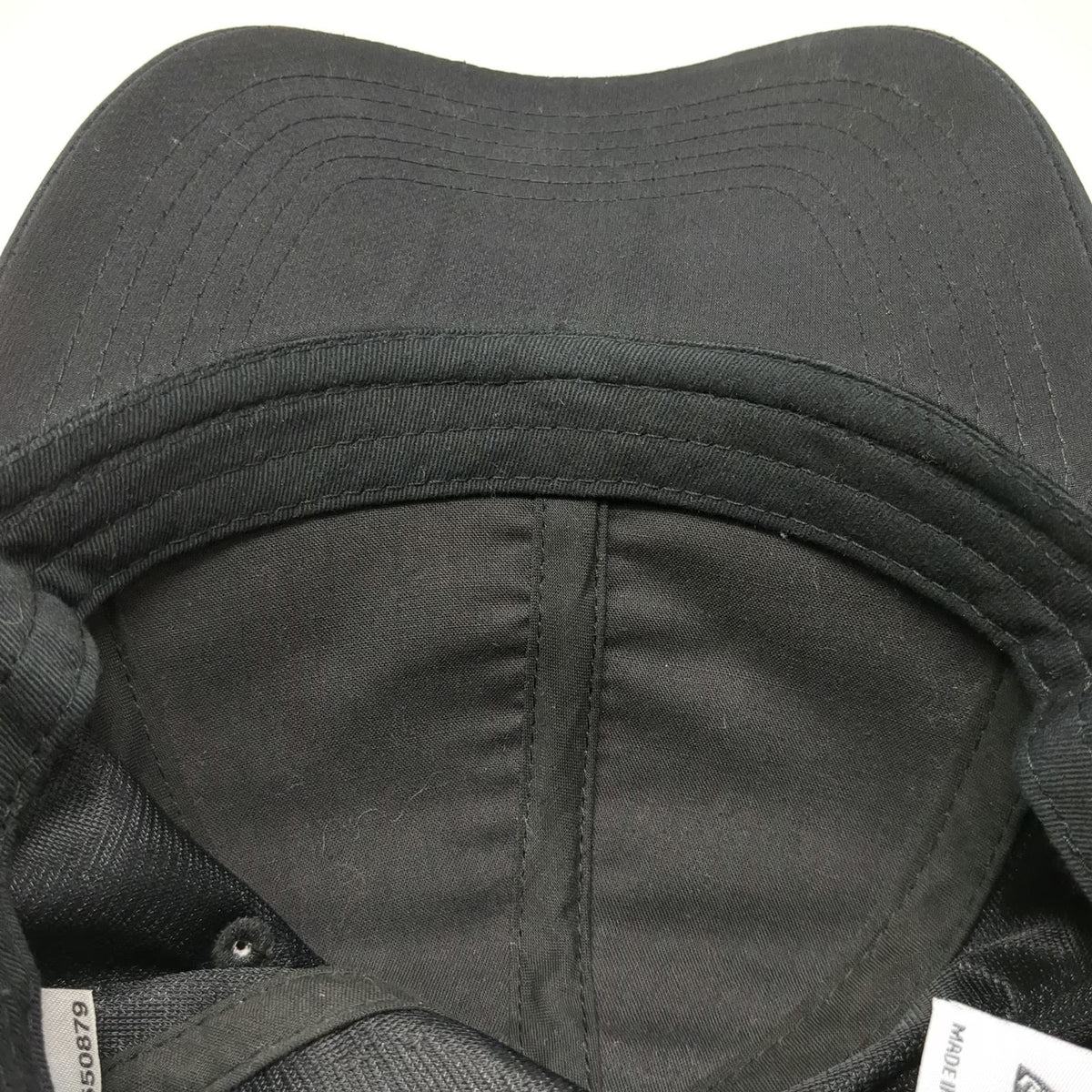 Russell Athletic Baseball Cap Black One Size Contrast Stitching Strapback Hat