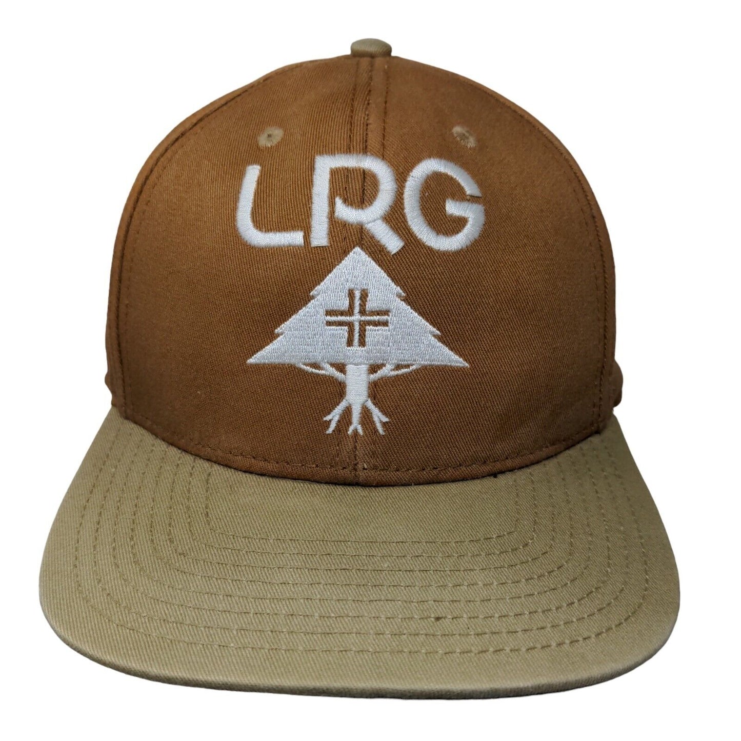 LRG Lifted Research Group Snapback Hat Brown OSFM Embroidered