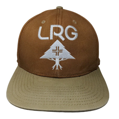 LRG Lifted Research Group Snapback Hat Brown OSFM Embroidered