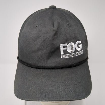 FOG Friends Of Golf Snapback Rope Hat Gray One Size Solid Embroidered