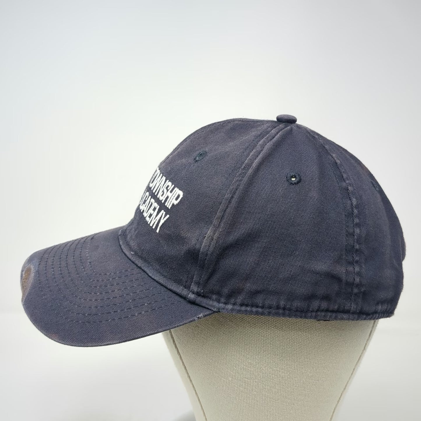 UltraClub Baseball Cap Blue White One Size Strapback Police Academy Hat Cotton