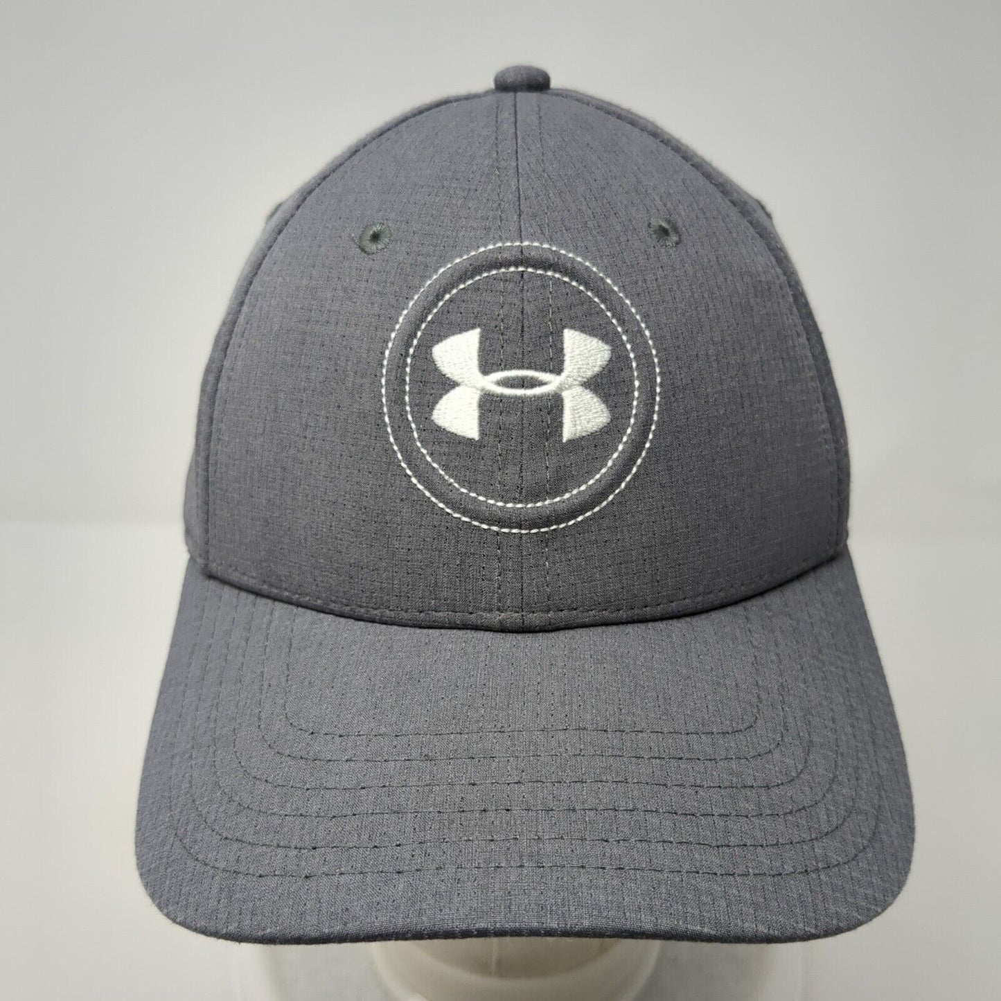 Under Armour Fitted Hat Gray L/XL Lightweight Embroidered 6 Panel Polyester