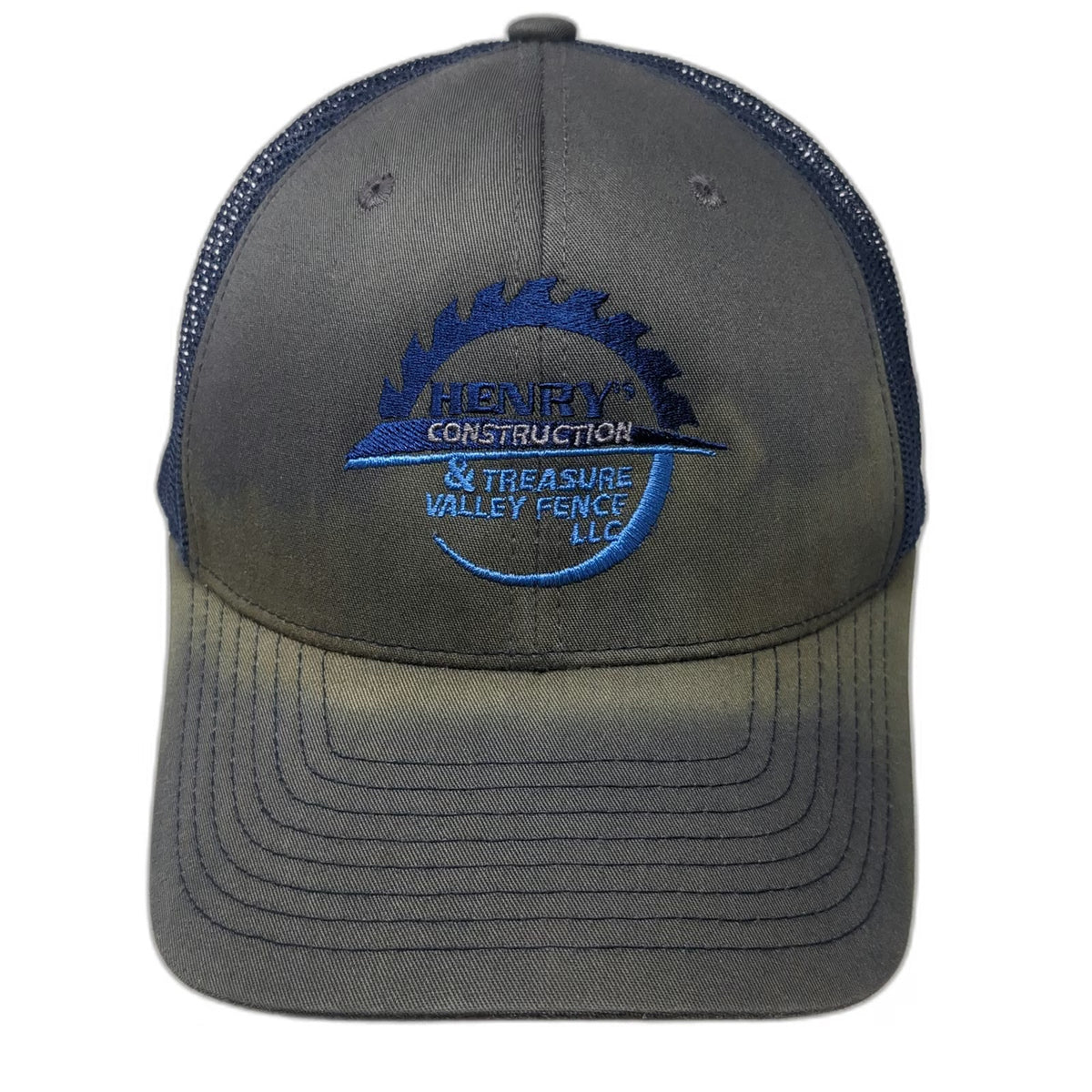 Richardson Trucker Hat Gray One Size Henry's Construction Fence Mesh Snapback