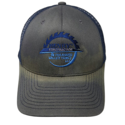 Richardson Trucker Hat Gray One Size Henry's Construction Fence Mesh Snapback