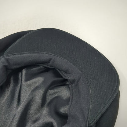 Nike Newsboy Cap Black XL Cotton Hat Back Swoosh Satin Lined Flat Driver Golf