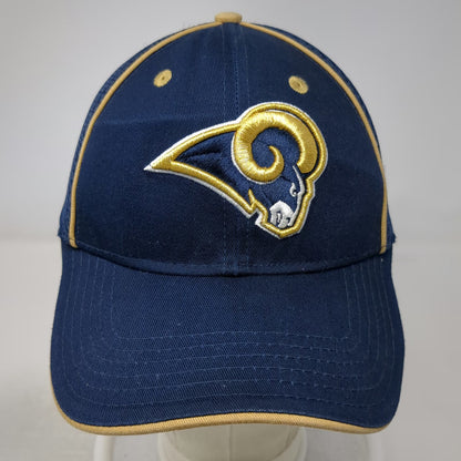 Los Angeles Rams NFL New Era Blue Cap M 39THIRTY Mesh Back Stretch Gold Hat Logo