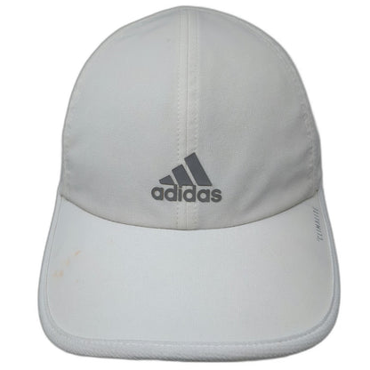 adidas Baseball Cap White One Size Climalite Performance Running Strapback Hat