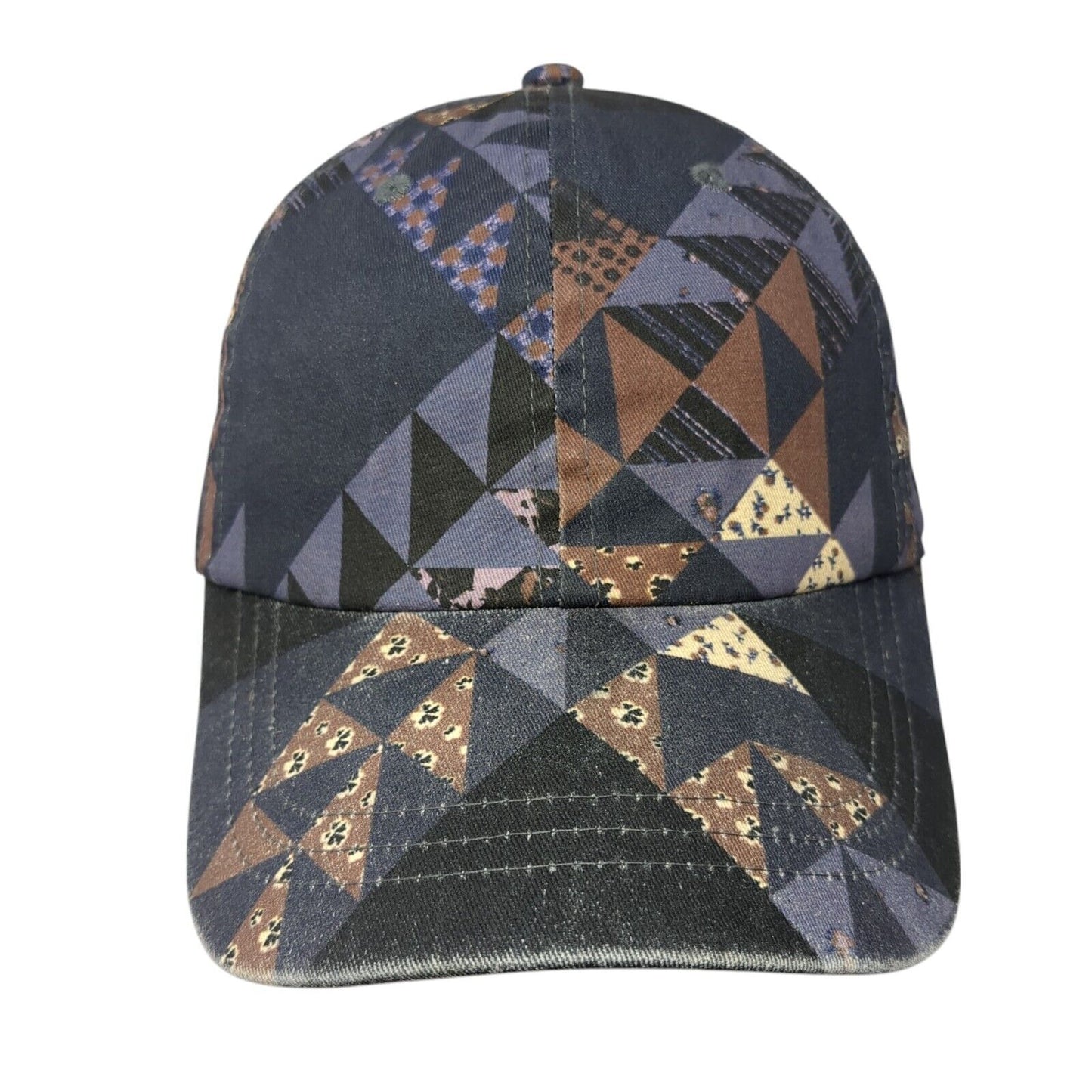 Universal Thread Slideback Hat Multicolor OS Adjustable Patchwork 6 Panel Cotton