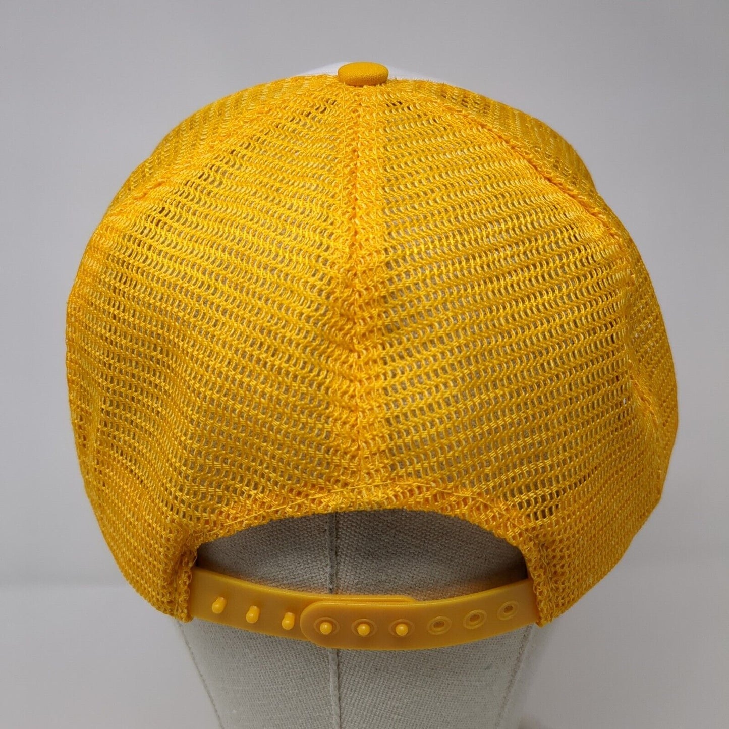 Virginia City Montana Snapback Rope Trucker Hat Orangish-Yellow OSFA Mesh Back