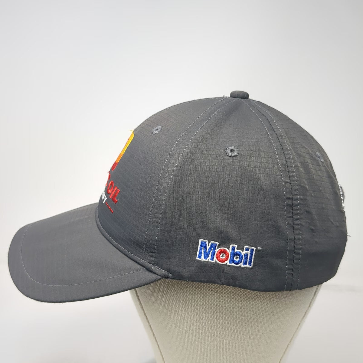Cap America Tropic Oil Company Mobil Gray One Size Baseball Cap Slideback Hat