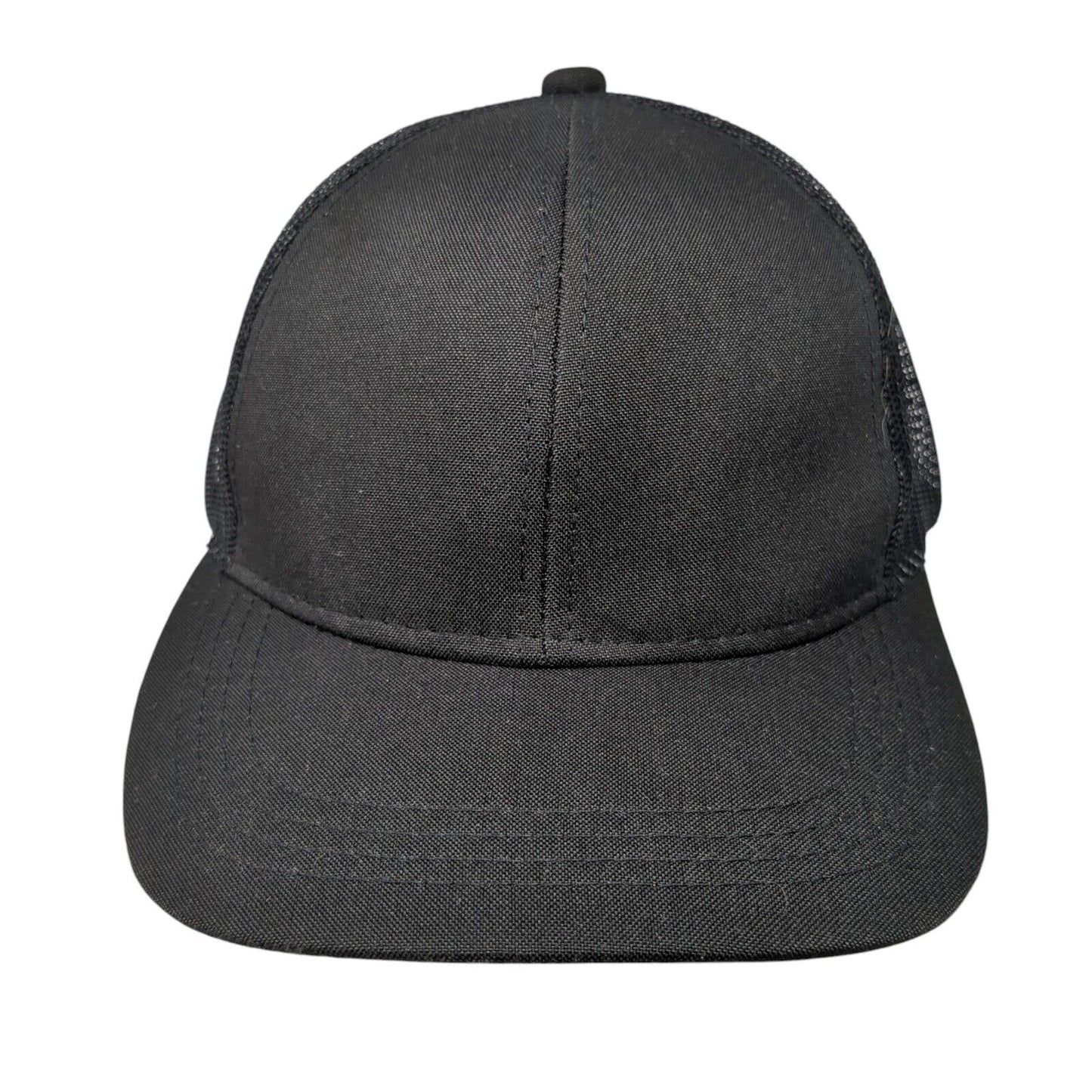 TSSGBL Snapback Mesh Back Trucker Hat Black OSFM Adjustable Blank