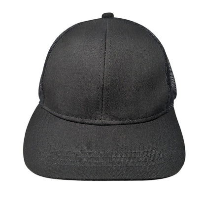 TSSGBL Snapback Mesh Back Trucker Hat Black OSFM Adjustable Blank