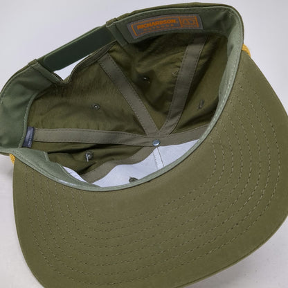 Richardson 5 Panel Green One Size Black Rifle Coffee Patch Rope Snapback Hat