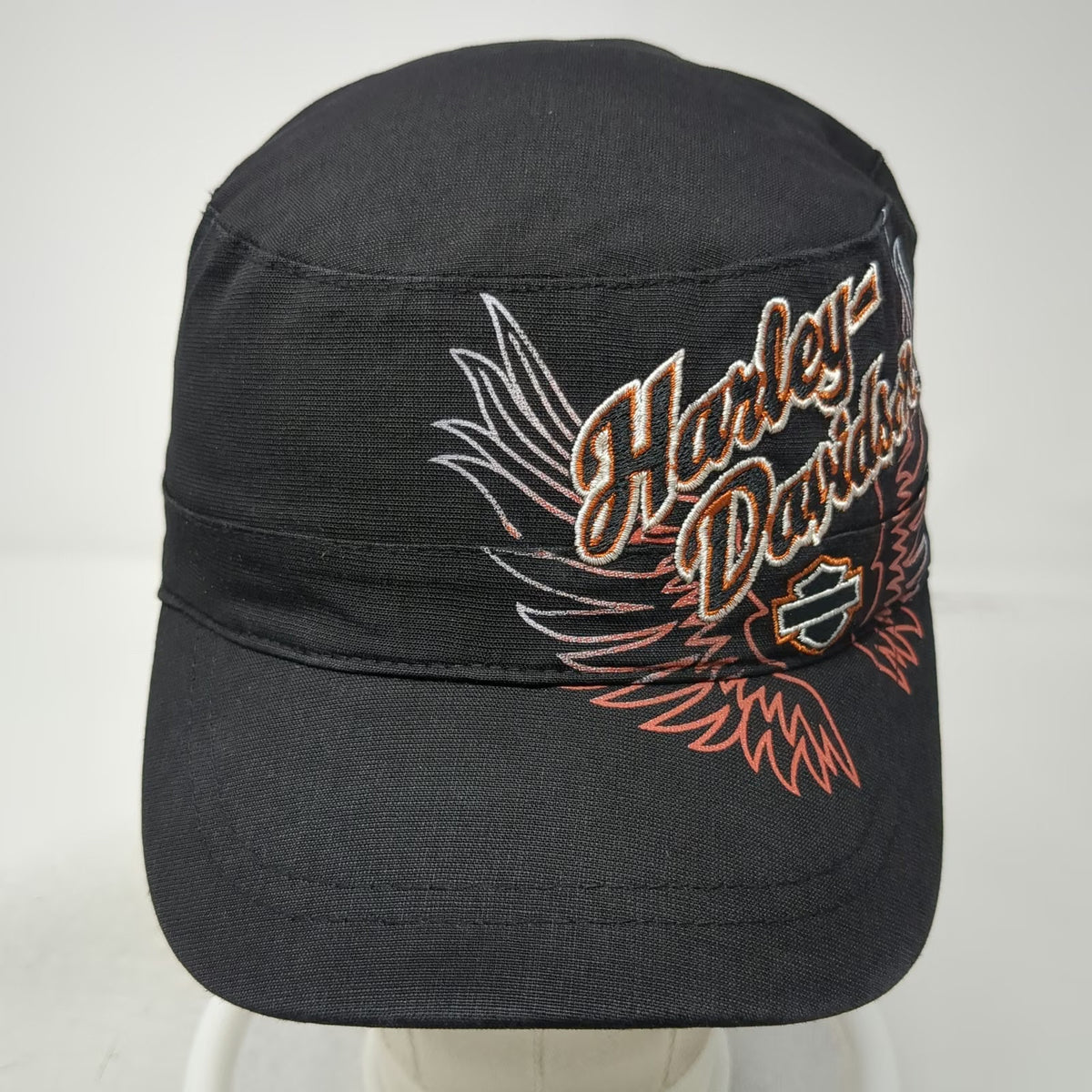 Harley-Davidson Army Cap Black One Size Slideback Wings Bar Shield Logo Hat