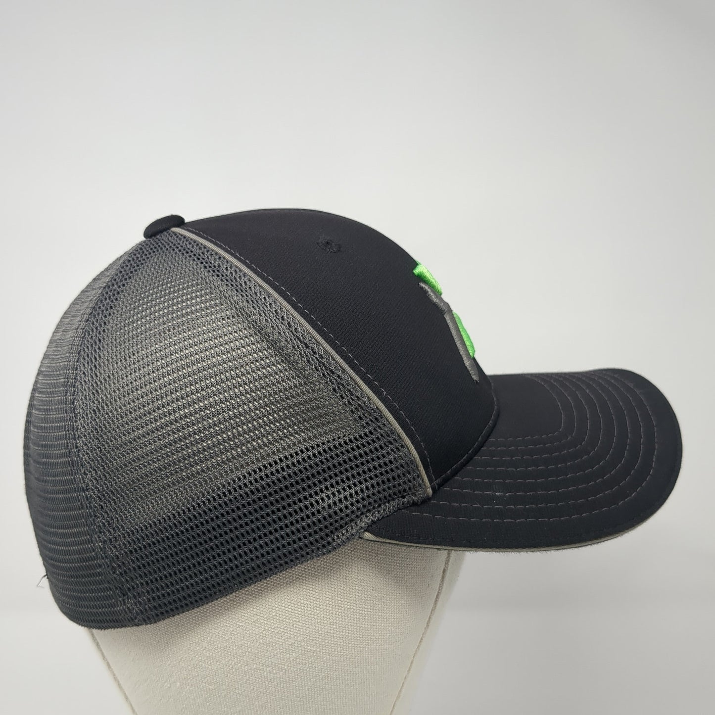 X Shockers Fitted Mesh Back Trucker Hat Black Small Stretch Richardson