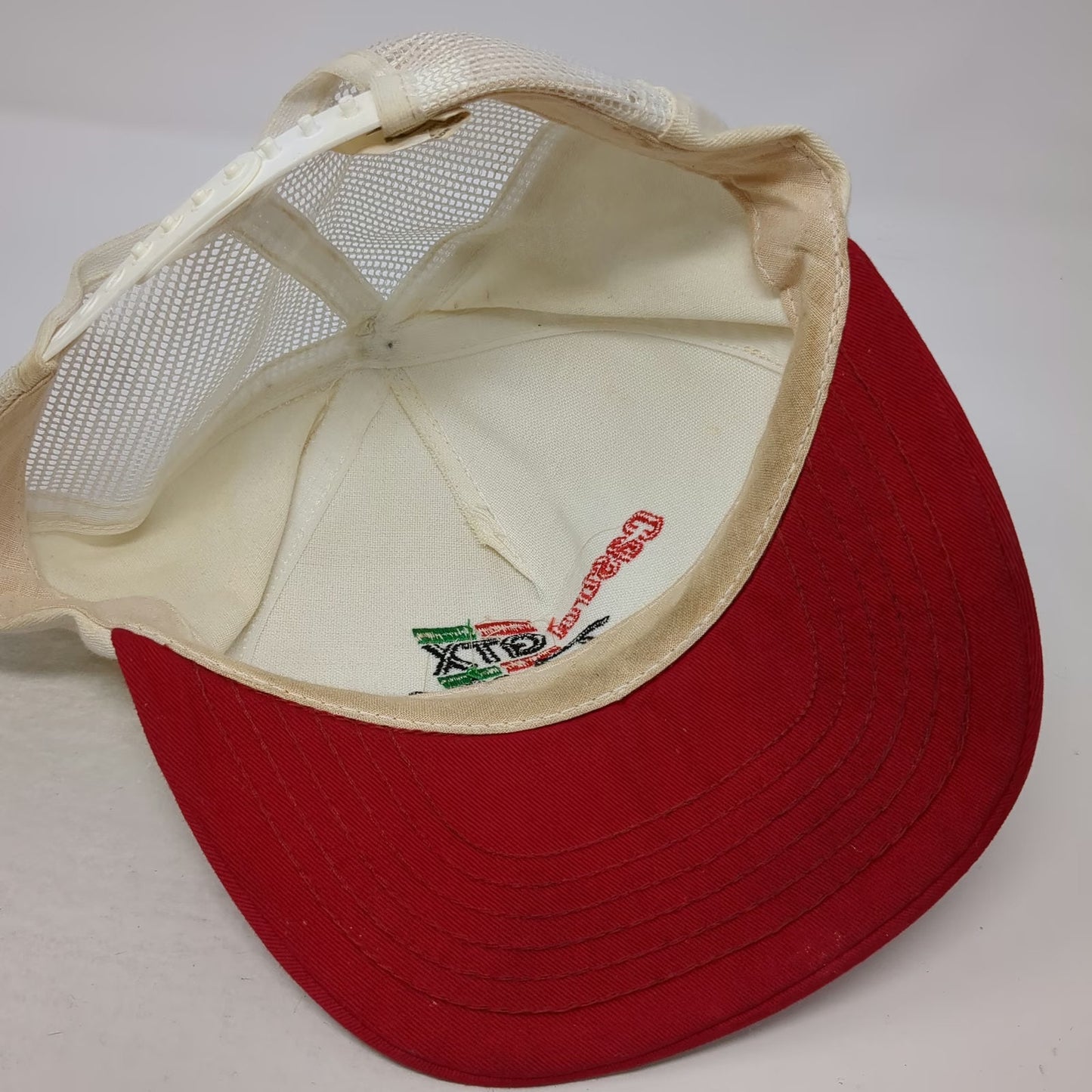 Castrol GTX Racing Trucker Hat White Red Vintage Mesh Snapback Made in USA