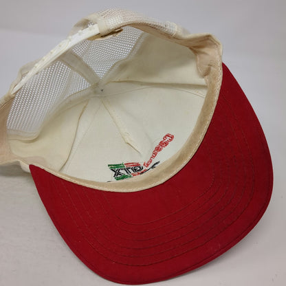 Castrol GTX Racing Trucker Hat White Red Vintage Mesh Snapback Made in USA