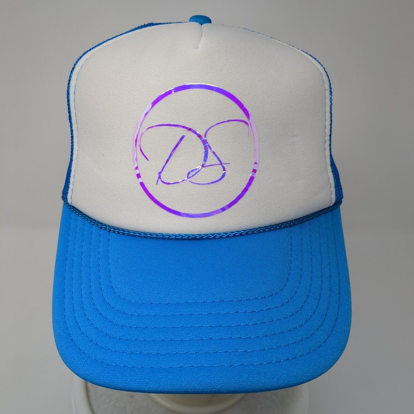 DS Snapback Trucker Hat Blue One Size Adjustable Mesh Back Rope Otto Polyester