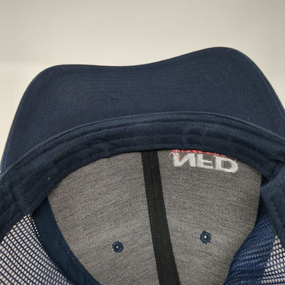 NFD Training Snapback Trucker Hat Blue One Size Mesh Back Embroidered