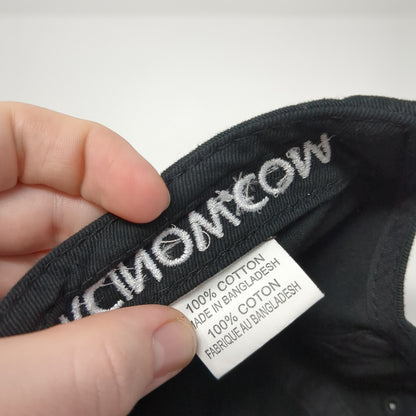 KCINOW.com Slideback Hat Black Embroidered Logo 100% Cotton Adjustable