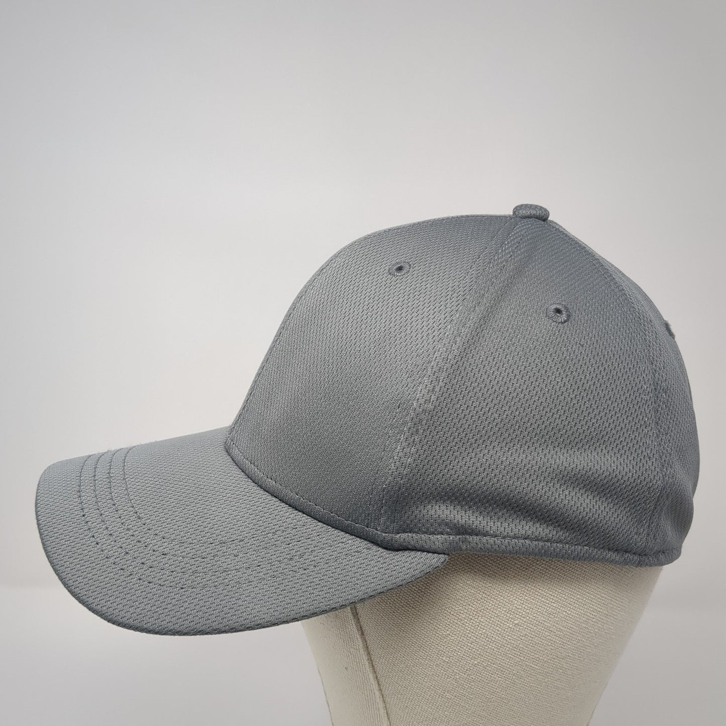 Athletic Works Fitted Hat Gray XL Solid Stretch Vent Holes Outdoor Blank