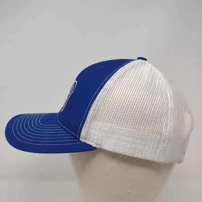 EB Snapback Trucker Hat Blue OSFA Adjustable Embroidered Mesh Back Richardson